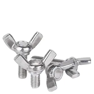 High Precision M8 Wing Screws DIN316 Nickel Alloy and Hastelloy C22 Butterfly Wing Head Metric Measurement System