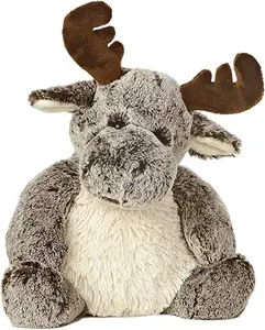 Customized plush stuffed soft deer toy wholesale plush animal wild reindeer toy plush moose stuffed animal for Christmas gift