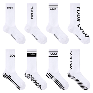 Wholesale Anti-Slip Pink Football <strong>Socks</strong> With <strong>Custom</strong> Performance Sports Tape Design Knitted And Digital Printed For Men Women - Product Image 3