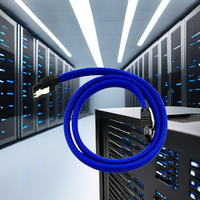 Kabel Data lurus SATA III 6Gbps untuk HDD SDD nilon kepang dengan selot pengunci yang ditargetkan untuk sistem penyimpanan kecepatan tinggi