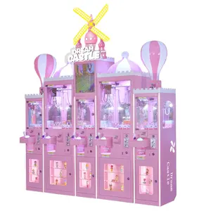 Máquina de venda automática de doces com garras, máquina de venda automática de garras, brinquedo rosa personalizado, operada por moedas, comercial personalizada