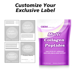 ผงคอลลาเจนเปปไทด์ขายดี บรรจุภัณฑ์แบบกำหนดเองได้ ขั้นต่ำในการสั่งซื้อน้อย  ขนาดขวดและกล่องหลากหลาย สำหรับแบรนด์ที่เน้นการสร้างภาพลักษณ์ - Product Image 5