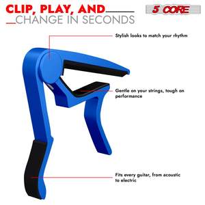 Capo de guitare Db en alliage d'aluminium bleu, clip rapide et facile à utiliser pour banjo, mandoline, ukulélé, 6 cordes acoustiques et électriques - Product Image 6
