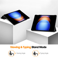 Support triple pliable en cuir PU de luxe 12.4 pouces Mi Pad Pro 6s Gen2 2024 étui intelligent pour tablette pour Xiaomi Pad 6s Pro 12.4