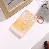 Ensemble de briques de cartes en acrylique Quicksand Gu Card Mahjong Gu Pan, briques de cartes transparentes en forme de cube de glace, pendentif