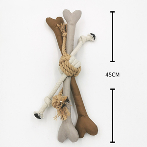 Custom Duurzame Eco-Vriendelijke Pluche Huisdier Kauwen Speelgoed Duurzaam Katoen Hennep Touw Bal Knoop Bot Stick Voor Hond Spelen - Product Image 4