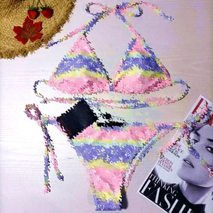 Costume da Bagno di Lusso da Donna 2025, <span class=keywords><strong>Bikini</strong></span> di Marca Designer, Taglie Plus, Ispirato a Rinomati Modelli, Set 2 Pezzi con Stampa Unica - Product Image 2