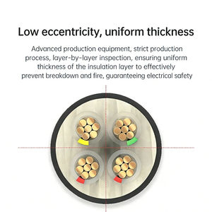 Câbles d'alimentation personnalisés du fabricant YJV, 4+1 conducteurs/2,5 mm~16 mm/âme en cuivre, isolation XLPE/gaine en PVC - Product Image 5