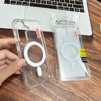 Étui de téléphone portable transparent en TPU acrylique magnétique avec recharge sans fil pour Samsung Galaxy S26 S25 S24 Ultra A07 A17 A56 A36