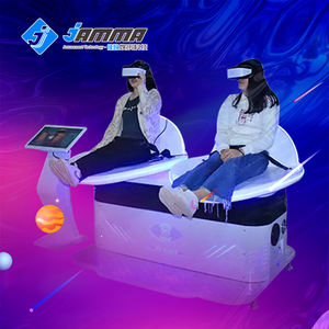 Jamma 2P 9D VR สไลด์เสมือนจริงจำลองการบินจำลองพร้อมแพลตฟอร์มการเคลื่อนไหว3DOF สำหรับสวนสนุก VR Park - Product Image 6