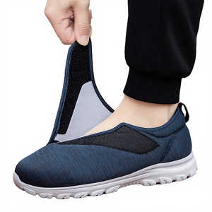 Chaussures de marche décontractées personnalisées pour femmes, baskets tendance, chaussures diabétiques pour hommes aux pieds larges et enflés, avec embout large et respirant, légères - Product Image 1