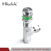 Vanne de décharge de pression Hikelok 5 à 550 psi en acier inoxydable avec raccords NPT BSP 1/4'' et 3/8'' OD