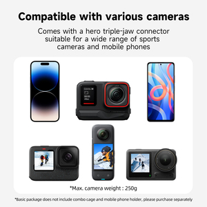 Accesorio para Cámara de Acción Telesin para Insta360 GO3, Soporte de Cabezal Giratorio de 360 Grados, Liberación Rápida, Máx. 250g, Universal para Mochila - Product Image 6