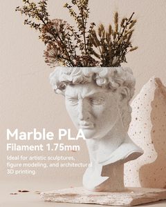 PLA+ เส้นใยหินอ่อน 1.75 มม. สำหรับเครื่องพิมพ์ 3 มิติ พิมพ์ความเร็วสูง 1 กก. พร้อมแม่พิมพ์ - Product Image 3