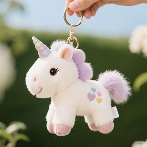 Llavero de Peluche de Unicornio a Precio Accesible, Venta Directa de Fábrica, Llavero de Peluche Personalizado, Llavero de Animal de Peluche de Alta Calidad - Product Image 1