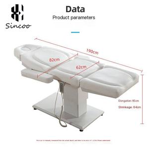 Modern Contemporary Synthetic Leather Electric Massage <b>Bed</b> 3 Motor Stainless Steel Frame Facial Beauty Salon Chair Angle - Product Image 4
