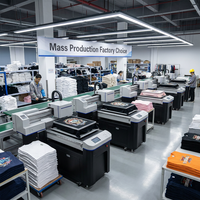 Imprimante DTG industrielle haute vitesse I3200 à double plateforme, machine d'impression automatique de t-shirts pour usine de confection