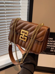 AH Fashion Sacs Designer Tendance en Cuir PU Solide, Sacs à Main Faits Main, <span class=keywords><strong>Petite</strong></span> Pochette à Chaîne Porte-Clés à Rabat pour Femmes, Nouveaux Styles - Product Image 3
