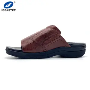 Claquettes en cuir microfibre Ideastep, sandales avec soutien de la voûte plantaire, amortissantes, <span class=keywords><strong>anti</strong></span>-chocs, antidérapantes, pour hommes - Product Image 1