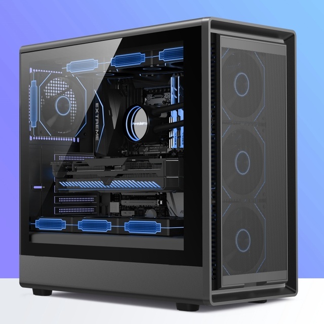 Wholesale Gaming Case PC ATX MATX Tempered Glass Full Tower Support 360 Liquid Cooler Desktop PC Case ATX Computer Case