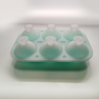 Nouveaux arrivages personnalisés Bac à glaçons à 6 cavités Bac à glaçons en silicone avec couvercle OEM & ODM Bac à glaçons en silicone