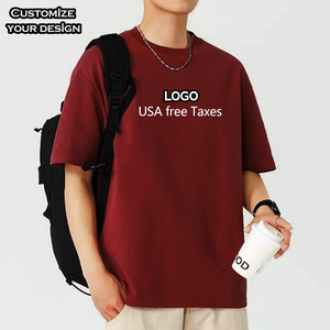 เสื้อยืดแข<span class=keywords><strong>น</strong></span>สั้นสำหรับผู้ชายทรงโอเวอร์ไซส์ผ้าคอตตอ<span class=keywords><strong>น</strong></span>100% <span class=keywords><strong>น</strong></span>้ำหนักมากพิมพ์โลโก้ได้ตามต้องการคุณภาพสูง - Product Image 3