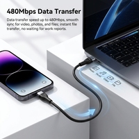 Kabel Pengisian Cepat USB C ke C 60W, Kabel Sinkronisasi Data Silikon Lembut untuk Samsung Galaxy S24 iPhone 16/15 iPad MacBook