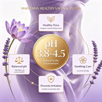 Gel lavant intime naturel à base de plantes pour femmes, marque privée OEM, nettoyant féminin doux, pH équilibré, usage quotidien, 8 parfums