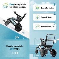 Fauteuil roulant électrique robotisé 4x4 léger et pliable approuvé par les compagnies aériennes Baichen Ce, 24 V, pour personnes handicapées
