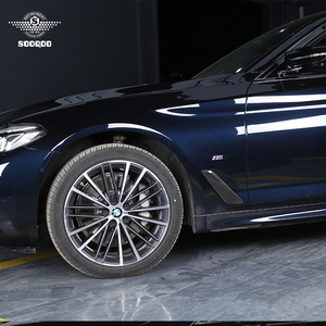 Pour BMW Série 5 G30 M Sport, style OEM, lèvres de pare-chocs avant en carbone poli miroir, séparateurs latéraux, ailerons, neuf 2017-2019 - Product Image 1