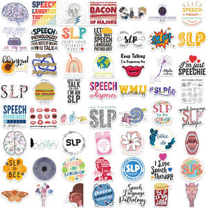 Pegatinas de patología SLP, pegatinas de vinilo impermeables para botella de agua, para ordenador portátil, monopatín, teléfono, 56 Uds. - Product Image 4