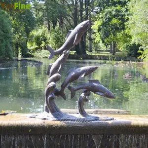 Wholesale bronze fish fountain Including Decor Garden Sculptures 