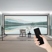 Système de fenêtres panoramiques en aluminium à double vitrage de conception moderne, avec détection météo, levage électrique automatique pour balcons