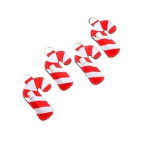Noël Baume À Lèvres Rouge À Lèvres Titulaire Porte-clés En Vrac Candy Cane Joyeux Noël Cadeaux De Fête