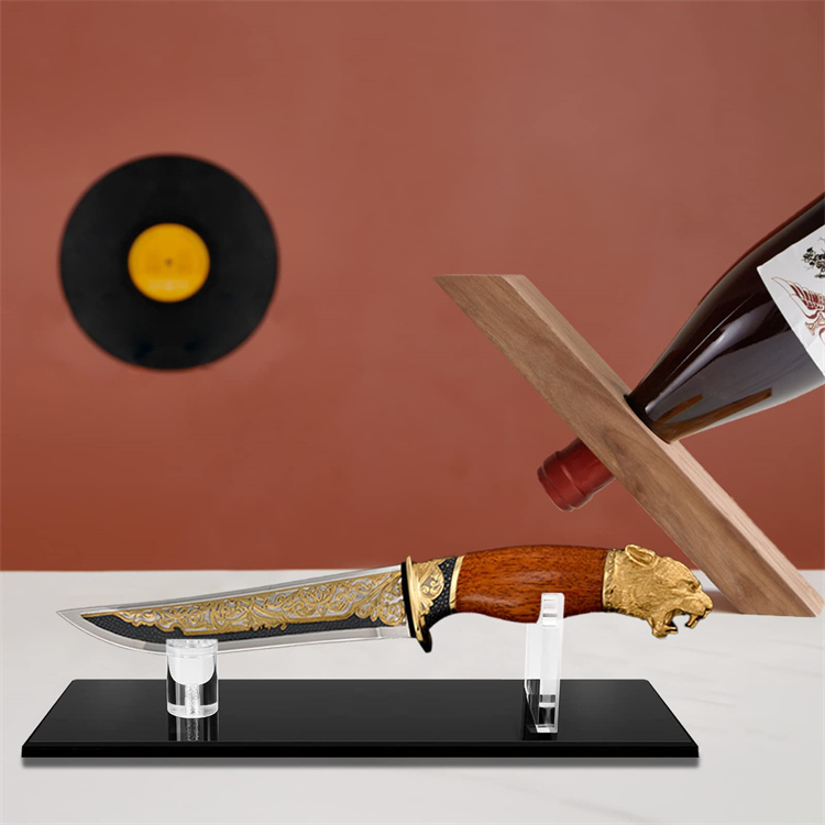 Индивидуальная высококачественная прозрачная акриловая Одиночная штыковая подставка для ножей