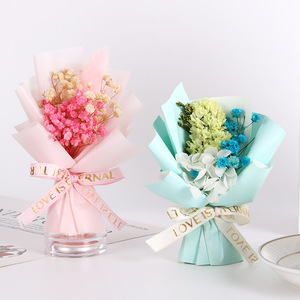Mini bouquet de fleurs séchées, petites fleurs de myosotis et de roses, décoration de voiture, cadeau pour la fête des enseignants - Product Image 5