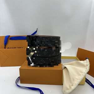 Cinturón para hombre con estampado de cuadros, nuevo estilo, hebilla interior lisa, cinturón moderno para hombres jóvenes - Product Image 1