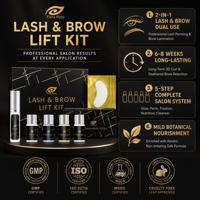 Kit de lifting des cils et des sourcils 2-en-1 FLORA RUBY personnalisé, avec étiquette privée