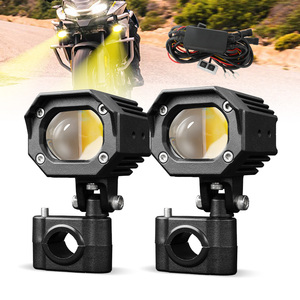 Pour <span class=keywords><strong>KTM</strong></span> Kit d'éclairage LED auxiliaire de moto projecteurs de conduite antibrouillard stroboscopique avec supports de montage et faisceau de câbles - Product Image 1