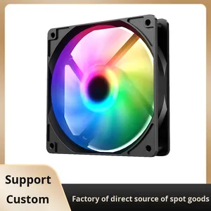 מאוורר rgb 120 מ "מ <span class=keywords><strong>PC</strong></span> במקרה מאוורר קשת heatink 4pin 12 ס" מ cpu מאוורר שקט - Product Image 2