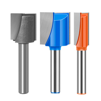 1/4 1/2 pouces tige carbure bois fond nettoyage routeur bits plaining cutter pour bois tondeuse gravure CNC fraisage