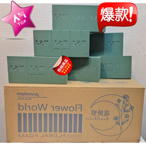 Blocs de mousse florale 22,5x10,5x7cm Verts pour arrangements floraux et artisanat - Product Image 1