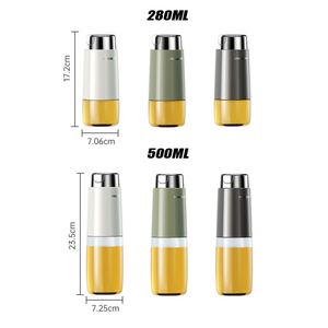 High Temperature Resistant 280ml 500ml Glass Container Auto Flip Pourer Vinegar Dispenser Stainless Steel Olive Oil <b>Bottle</b> - Product Image 2