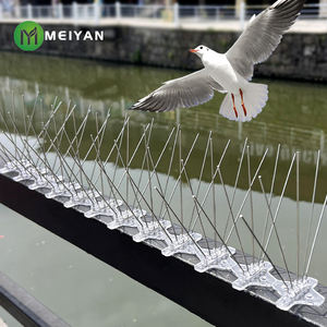 Usine en gros 5 broches Base en plastique en acier inoxydable <span class=keywords><strong>Anti</strong></span> Bird Spike <span class=keywords><strong>Anti</strong></span> Pigeon pour gouttière - Product Image 4