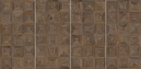 Carrelage en porcelaine effet bois foncé moderne 600x1200mm, motif parquet géométrique carré, finition mate antidérapante pour chambre à coucher