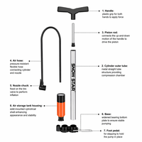 Pompe à pied haute pression pour vélo avec base stable, approvisionnement direct usine en gros