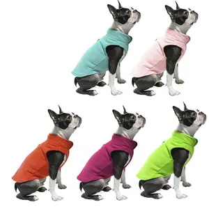 Wholesale Thickened Solid Color Fleece Winter Warm Coat Dog Tank Top Pet Strap By Manufacturer
