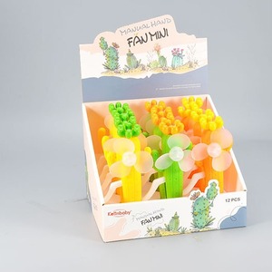 New Trend 12pcs Mini Plastic Cactus Summer Hand Pressure Toy for Kids 8 to 13 Years Classic Display <b>Box</b> - Product Image 1