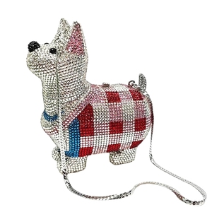 Women Exquisite Dog Rhinestone Evening Bag Puppy Bright Crystal <b>Clutch</b> Purse Shinny Handbag for Festival Prom <b>Wedding</b> - Product Image 6