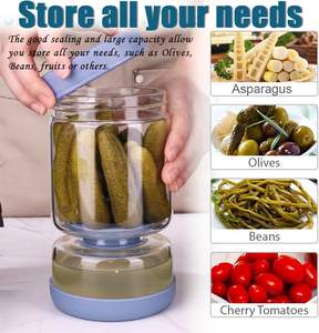 <span class=keywords><strong>Pickle</strong></span> E Azeitonas Jar Recipiente Com Filtro Flip, Separador De Suco À Prova De Vazamento Ampulheta Alimentos Saver Recipiente De Armazenamento - Product Image 5